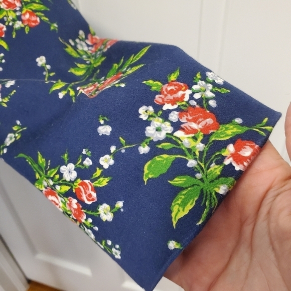 Orvis Navy Floral Print Blazer Size 10, Classic, Casual - Picture 3 of 9